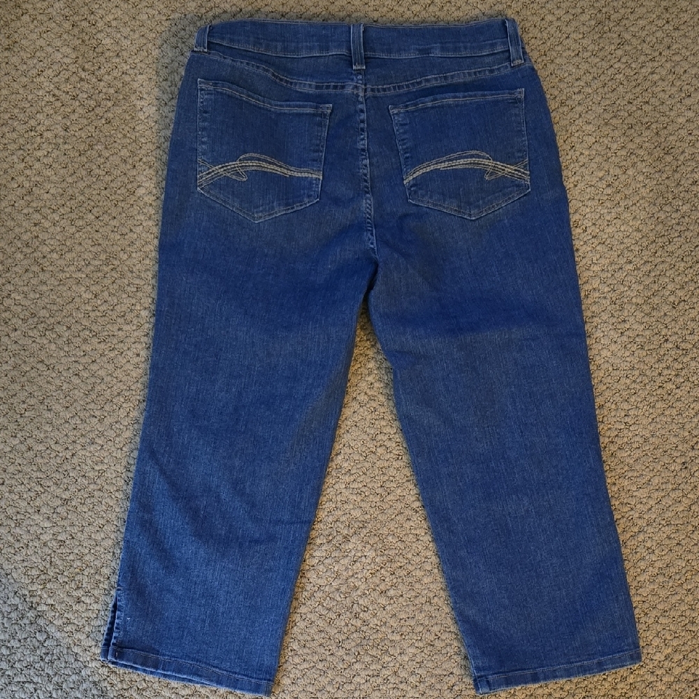 NYDJ Blue Ankle & Cropped Relaxed Fit Jeans Medium Blue Color Size 10 - Picture 8 of 12